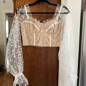 Runaway the Label “Chloe” Top in White Spot